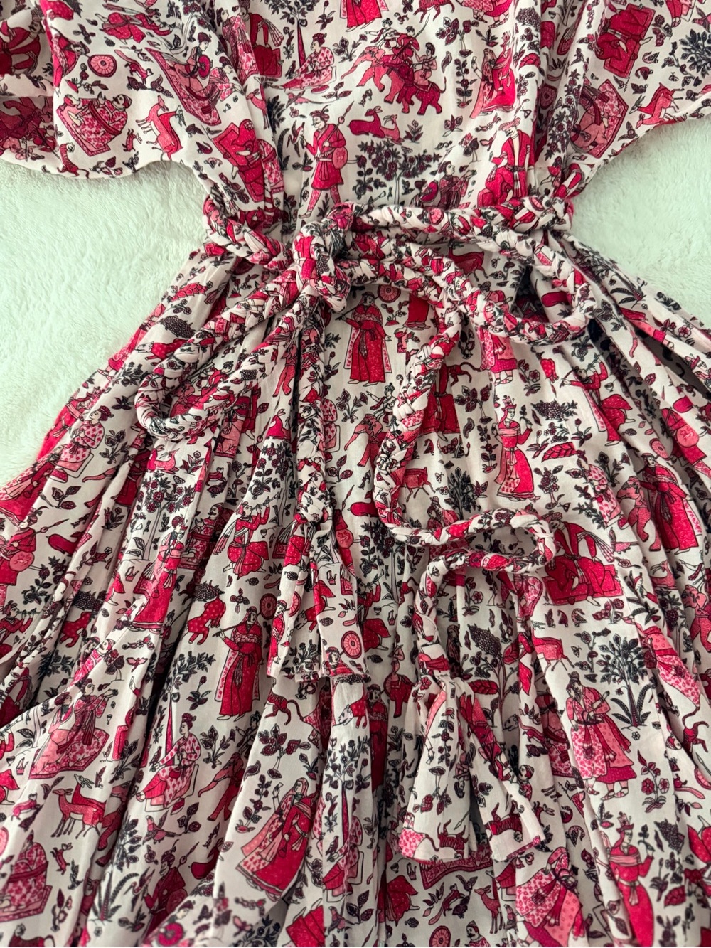 RHODE Pink & Red Printed Mini Dress - Picture 6 of 7